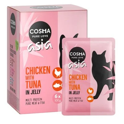 Cosma Asia 24 x 100 g en bolsitas - Pack Ahorro Pollo con atún