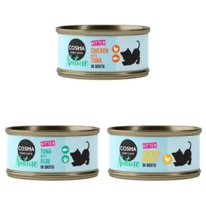 Cosma Nature Kitten 6 x 70 g Pack mixto: 3 variedades