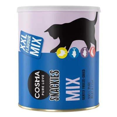 Cosma Snackies XXL Maxi Tubo snacks para gatos - Pack Ahorro 3 x Pack mixto (480 g)