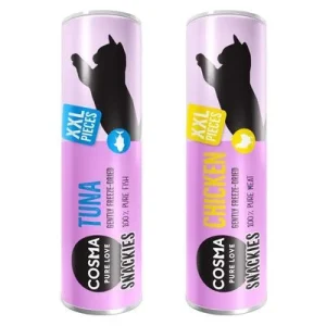 Cosma Snackies XXL snacks para gatos - Pack de prueba mixto 55 g, 2 sabores diferentes