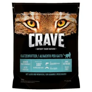 Crave Adult con salmón y pescado blanco pienso para gatos 750 g