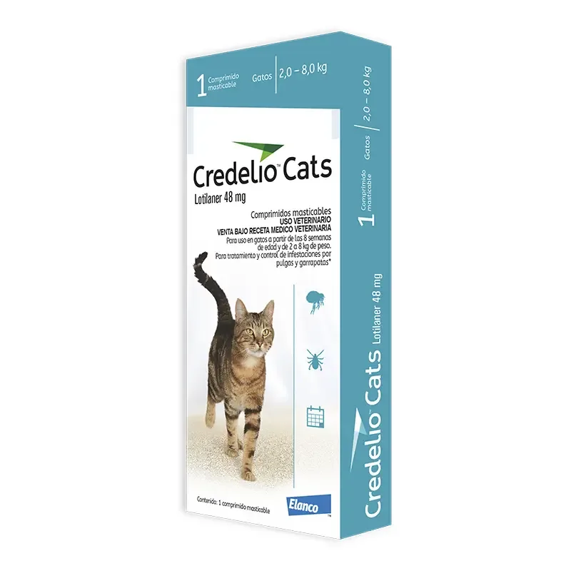 Credelio Gato 48 Mg 2 a 8 Kg x 1 Tableta