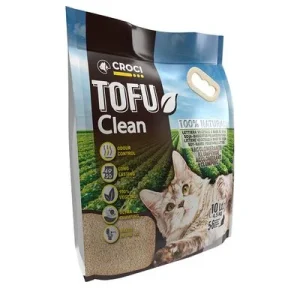Croci Tofu Clean arena biodegradable para gatos 10 litros (aprox. 4,5 kg)