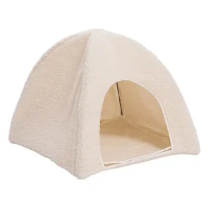 Cueva de lana artificial para gatos Blanco roto