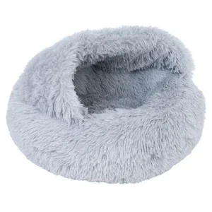 Cueva TIAKI Harry para gatos gris: aprox. 50 x 20 cm (Diám x Al)