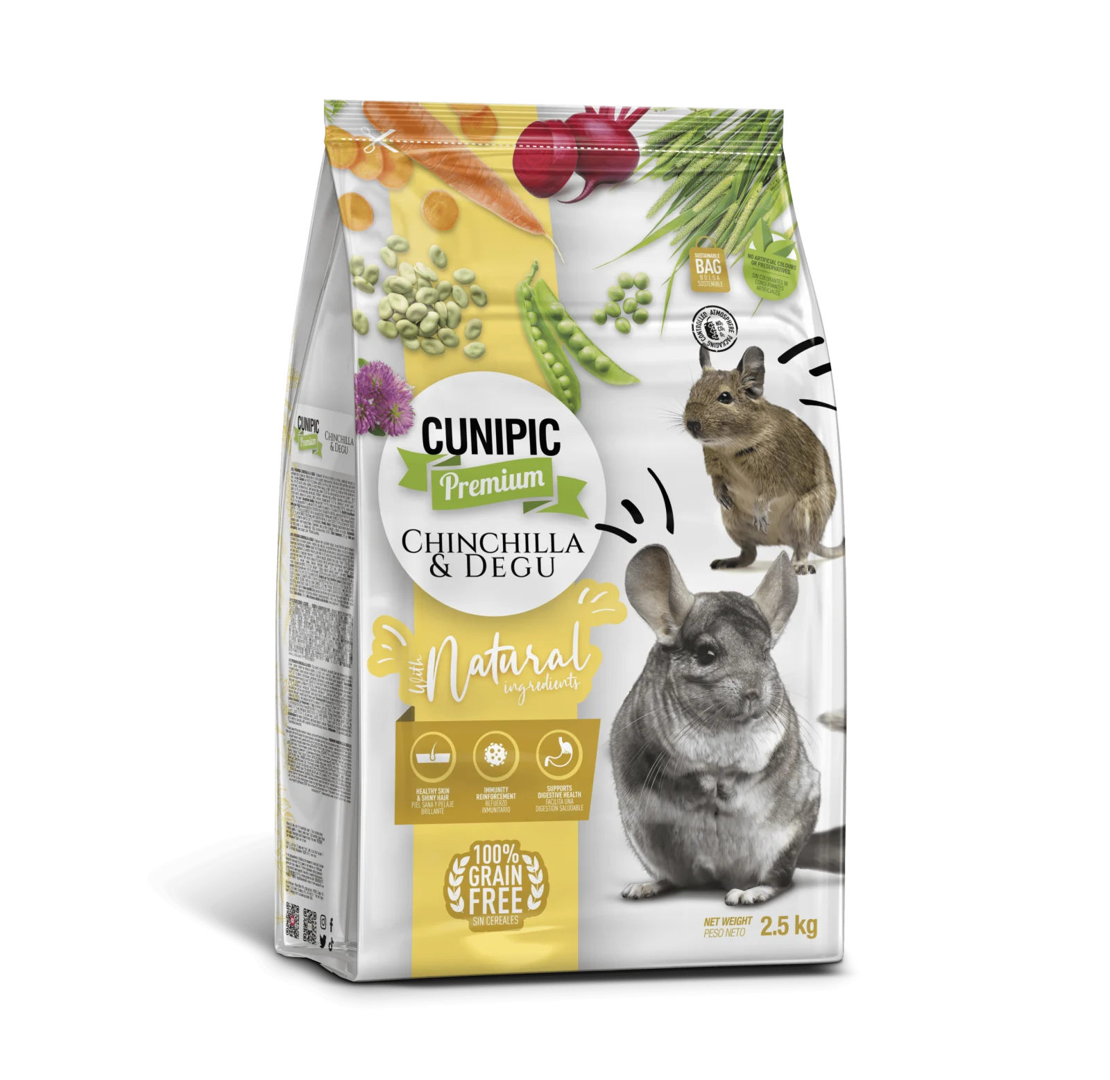 CUNIPIC Comida de CHINCHILLA 700 y 2,5kg