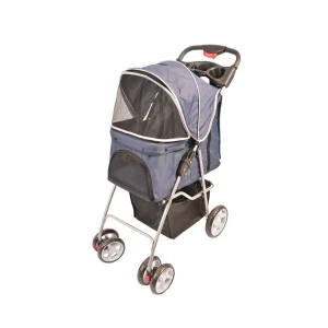 Duvoplus Carrito de Paseo 4 ruedas para perros y gatos