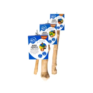 Duvoplus Percha de madera de café para aves