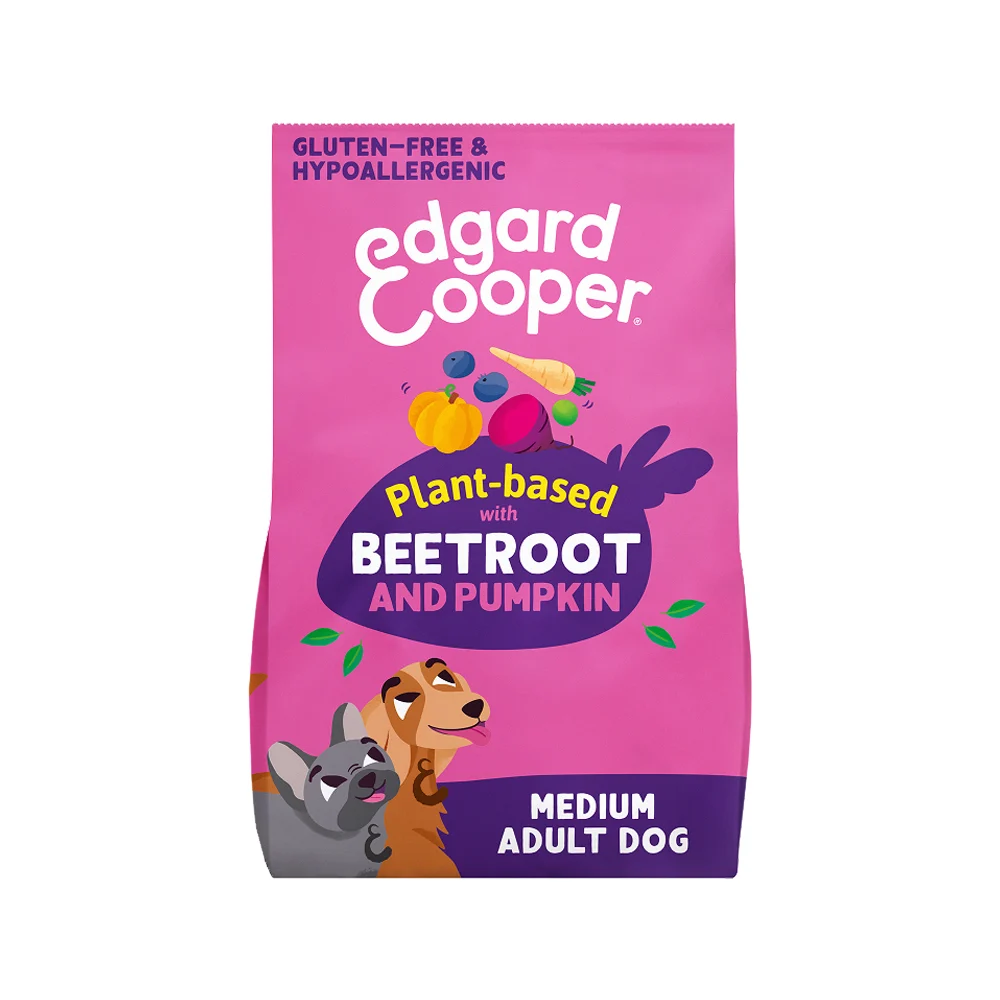 Edgard & Cooper Adult Plant Based Pienso para Perros - Remolacha Roja y Calabaza