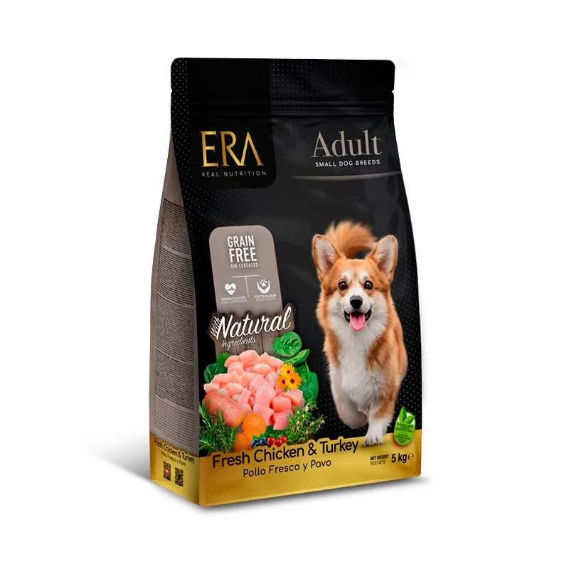 ERA Grain-Free Pollo y Pavo para Perros Adultos de Razas Pequeñas 5kg