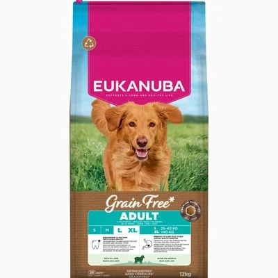 Eukanuba Grain Free Adult Large con cordero 12 kg