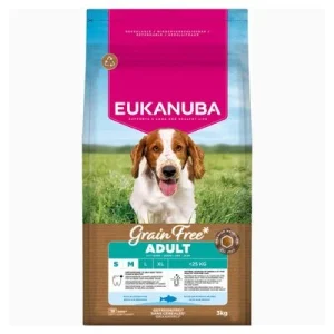 Eukanuba Grain Free Adult Small & Medium con pescado de mar 3 kg