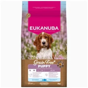 Eukanuba Grain Free Puppy Small & Medium Breed pescado de mar 3 kg