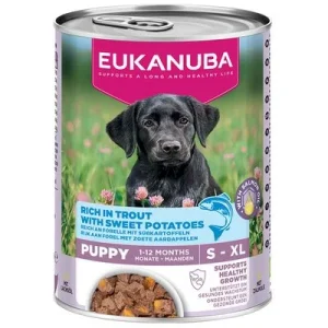 Eukanuba Puppy rico en trucha con batata 6 x 400 g