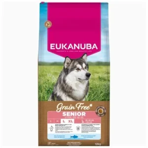 Eukanuba Senior Large Breed Grain Free con pescado de mar 12 kg