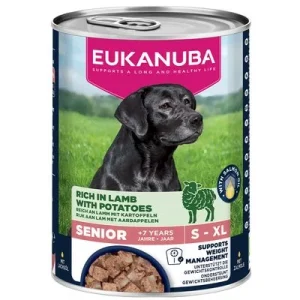 Eukanuba Senior rico en cordero con patata 6 x 400 g