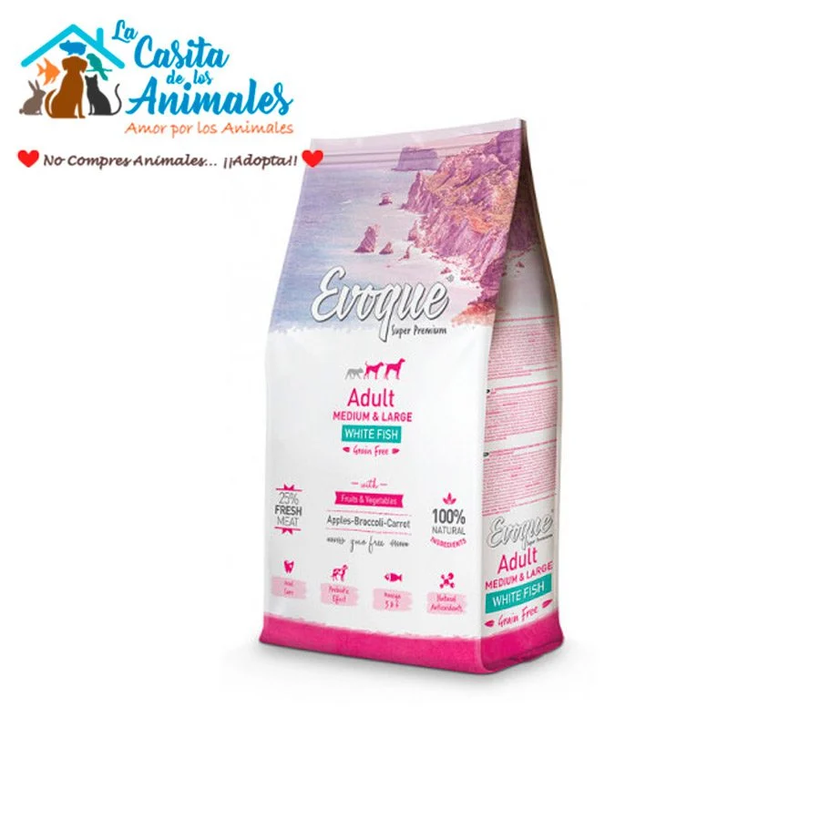 EVOQUE Medium/Large Pescado Blanco Grain free 12kg