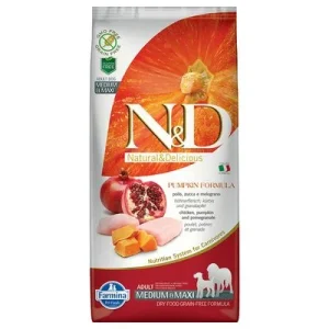 Farmina N&D Adult Medium & Maxi calabaza sin cereales con pollo y granada para perros 12 kg