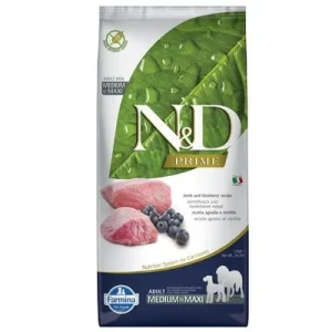 Farmina N&D Adult Medium & Maxi sin cereales con cordero y arándanos para perros 12 kg