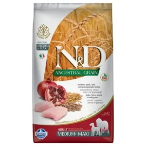 Farmina N&D Ancestral Grain Adult Medium & Maxi con pollo y granada 12 kg