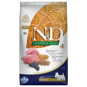 Farmina N&D Ancestral Grain Adult Mini, cordero y arándanos 7 kg