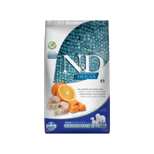 Farmina N&D Ocean Adult Medium & Maxi Comida para perros - Bacalao, calabaza y naranja