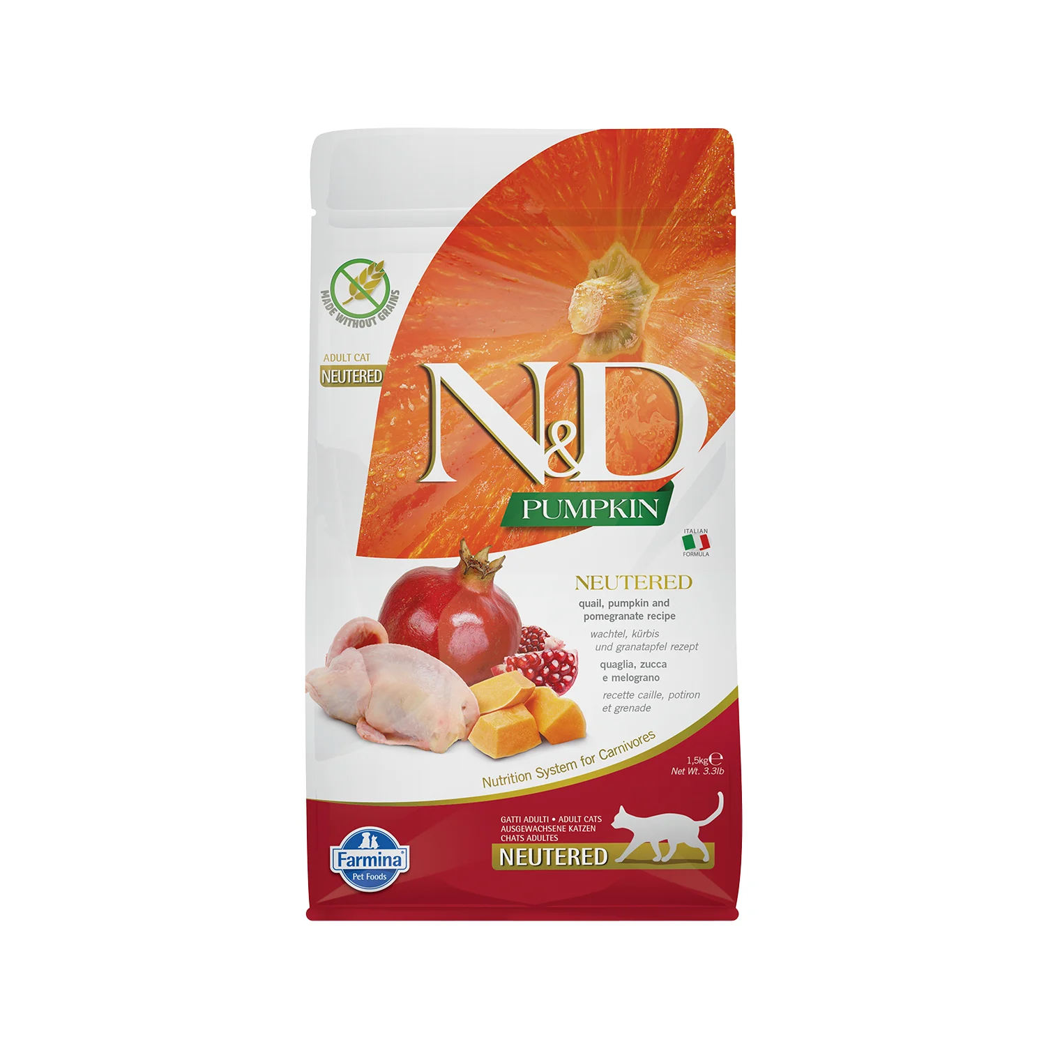 Farmina N&D Pumpkin Neutered Comida para Gatos - Codorniz - Image 2