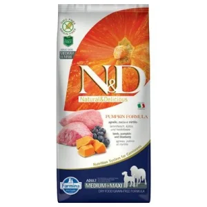 Farmina N&D sin cereales Calabaza Adult Medium & Maxi cordero y arándanos 12 kg