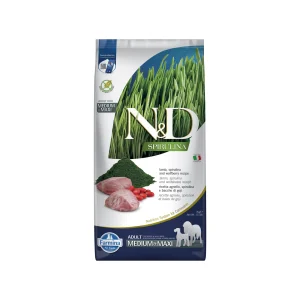 Farmina N&D Spirulina Adult Medium & Maxi Comida para Perros - Cordero y bayas de goji