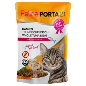 Feline Porta 21 24 x 100 g en bolsitas - Pack Ahorro Atún con surimi (sin cereales)