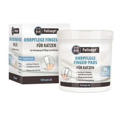 Felisept Finger Pads limpiador de oídos para gatos 50 almohadillas