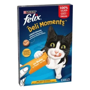 Felix Deli Moments snacks líquidos para gatos Pollo (4 x 10 g)