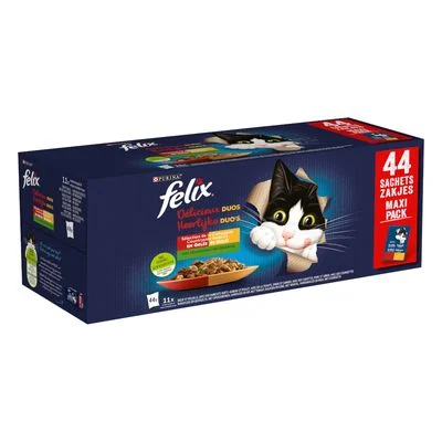 Felix «Doppelt lecker - So gut wie es aussieht» 44 x 85 g Variedad de sabores de la tierra (4 variedades)