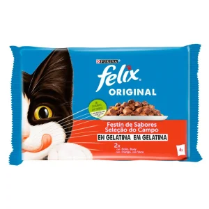 Felix Estandar Seleccion Carnes caja completa sobre 4×85 y 12x(4x85g)