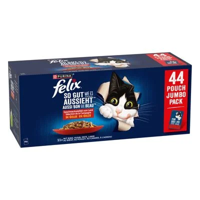Felix Fantastic 88 x 85 g - Jumbopack Pollo, vacuno, pato y cordero