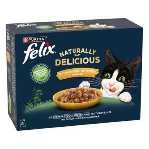 Felix Naturally Delicious 10 x 80 g - Pack mixto Selección de ave en gelatina