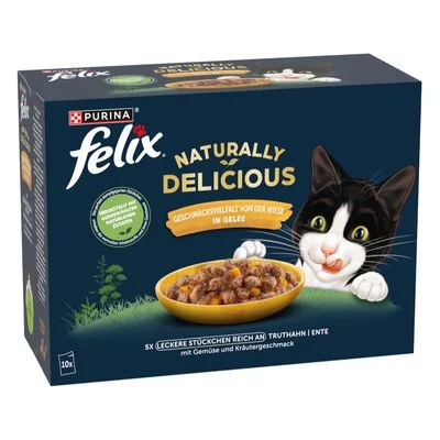 Felix Naturally Delicious 10 x 80 g - Pack mixto Selección de ave en gelatina