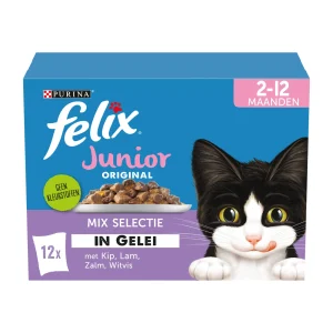 Felix Original Junior comida húmeda - 4 sabores