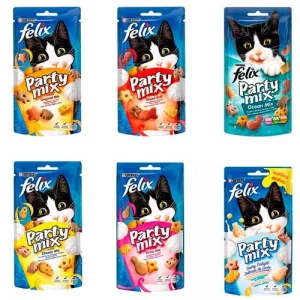 FELIX Party Mix Snack Gato 60g Varios Sabores ó PACK-MIX 5und