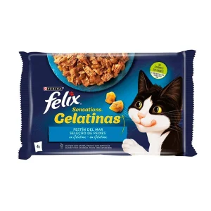 Felix Sensations Pescados en Sabrosas Gelatinas 4x85g y 12( 4x85g)