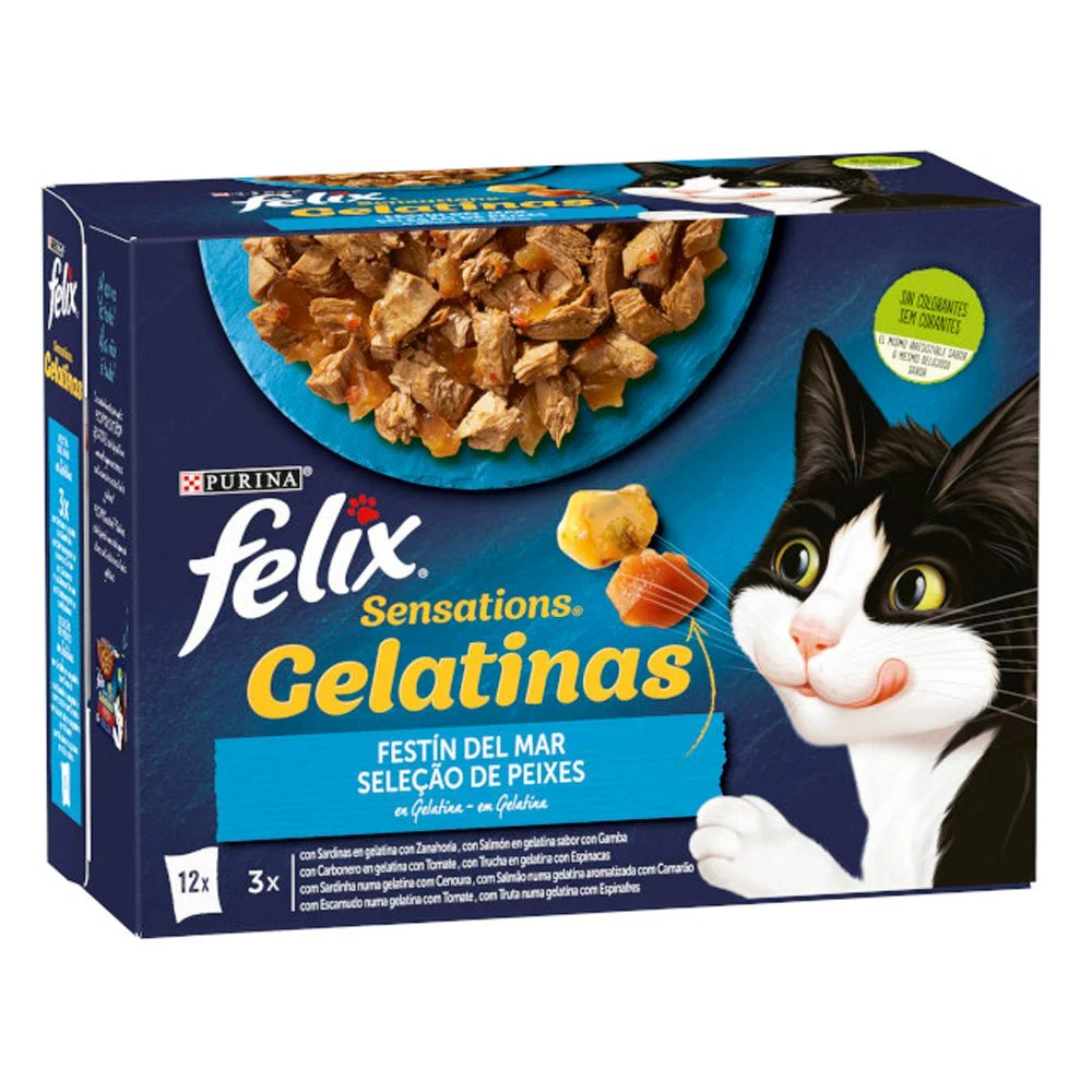 Felix Sensations Pescados en Sabrosas Gelatinas pack 12x85g