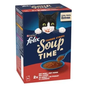Felix Soup Time Tender Strips 6 x 48 g Selección de carnes