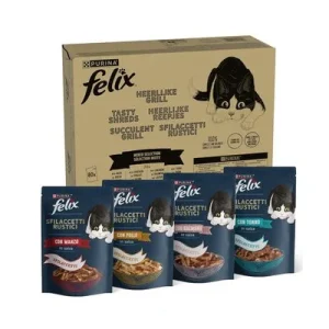 Felix «Tasty Shreds» en bolsitas 80 x 80 g - Pack jumbo Selección mixta