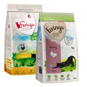Feringa Adult Prensado en frío pienso para gatos - Pack mixto Pollo y pavo (2 x 400 g)