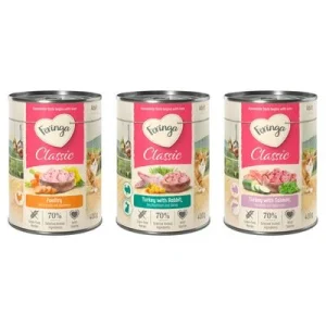 Feringa Classic Meat Menu 6 x 400 g - Pack de prueba mixto Pack mixto 1 - Conejo y pavo, aves, salmón y pavo