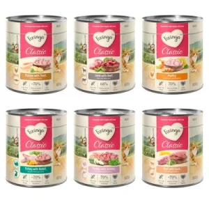 Feringa Classic Meat Menu 6 x 800 g Pack mixto con 6 variedades (Pato, Conejo, Trucha, Salmón, Ave, Cordero)