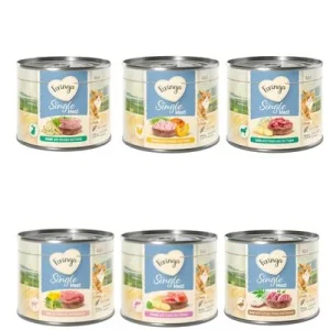 Feringa Single Meat Menu 6 x 200 g Pack mixto I (6 variedades): pollo, conejo, cordero, ternera, pato, salmón