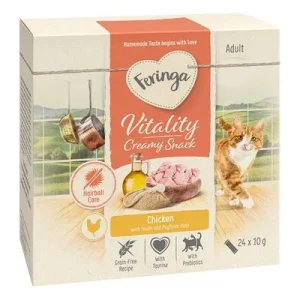 Feringa Vitality Creamy Snacks - Pack Ahorro Pollo (48 x 10 g)