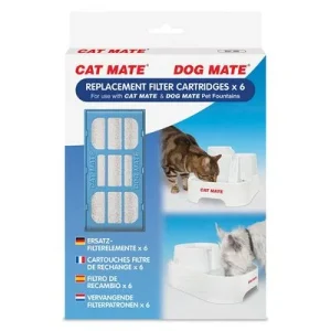 Filtros de recambio de fuentes y bebederos Closer Pets 2 litros (6 uds.)