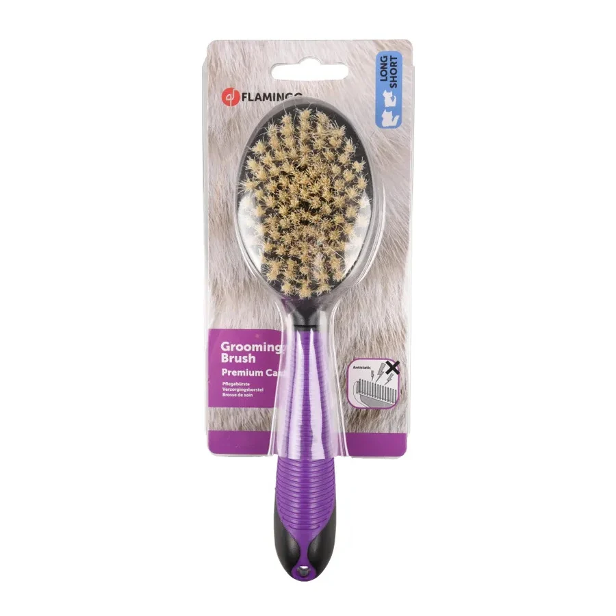 Flamingo Premium Care Cepillo de Pelo de Cerdo para perros y gatos - Image 2